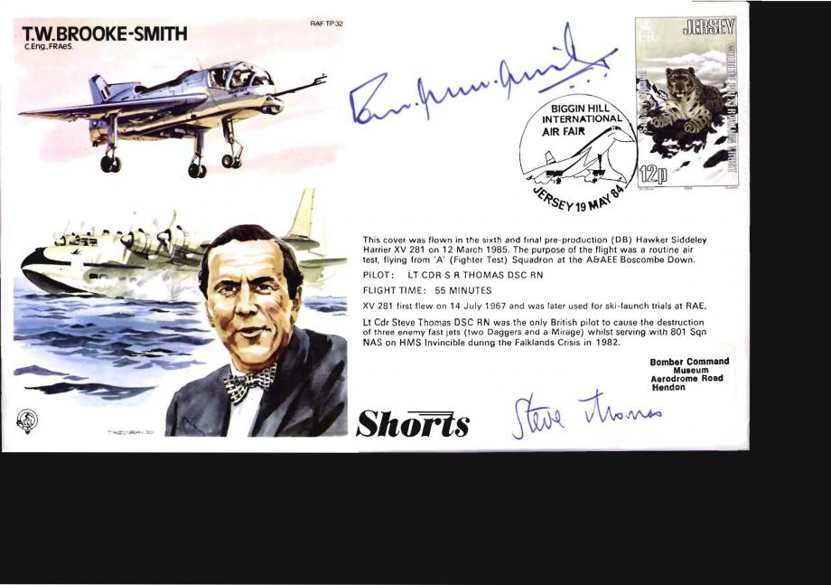 T W Brooke-Smith Cover The Test Pilot Signed T W Brooke-Smith