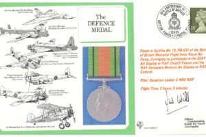 Defence Medal Cover Signed J Wild RAF(DM)18