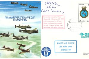 Anniversary Of VE Day Cover Signed Dr A Guerisse Pat O'Leary Line RAF(AC)19