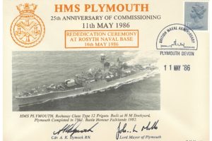 HMS Plymouth Cover Signed A K Dymock And J L Mills The Lord Mayor Of Plymouth