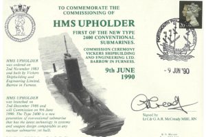 HMS Upholder Submarine Cover Signed By G A R McCready