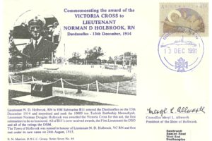 HMS B11 Submarine Cover Dardenelles 1914 N D Holbrook VC Signed Meryl Allworth