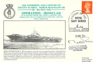 HMS Indomitable And HMS Ramillies Signed M Price Operation Ironclad Madagascar May1942