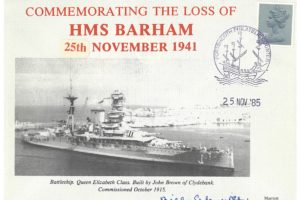 HMS Barham Cover Signed By Survivor Bill Glanville