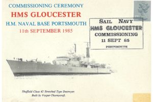 HMS Exmoor Cover Signed By Crewman P Phillips