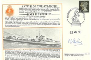HMS Hesperus Cover Battle Of The Atlantic Signed By Lord Mottistone