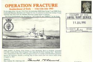 HMS Howe Cover Signed By W J McClune
