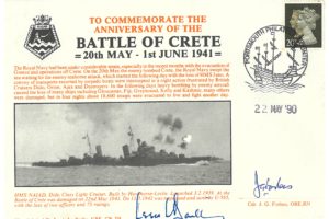 HMS Naiad Cover Signed By Survivors Sir Louis Le Bailly And J G Forbes 