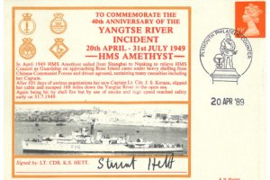 HMS Amethyst Cover Yangtse River Incident Signed By K S Hett