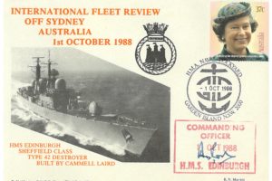 HMS Edinburgh Cover Signed By The CO