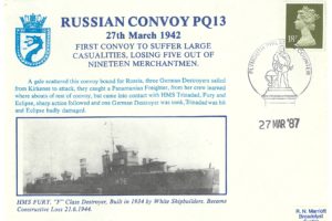 HMS Fury Cover Russian Convoy PQ13