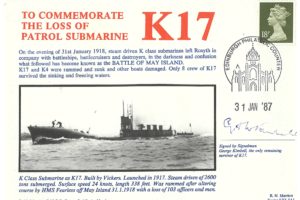 HMS Submarine K17 Cover Signed By A Survivor G Kimbell