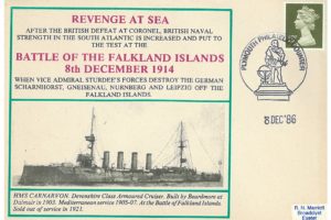HMS Carnarvon Cover Battle Of The Falkland Islands 1914