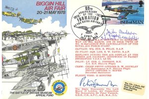 Biggin Hill Air Fair 20th to 21st May 1978 Signed BoB Pilot M F Anderson And Sir Peter Vanneck