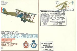 50th Anniversary of First UK Regular Air Mail Service
