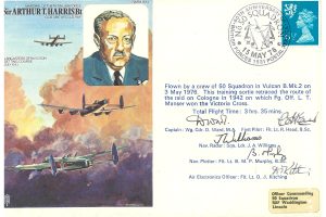 Sir Arthur Harris Cover Signed by 5 Crew